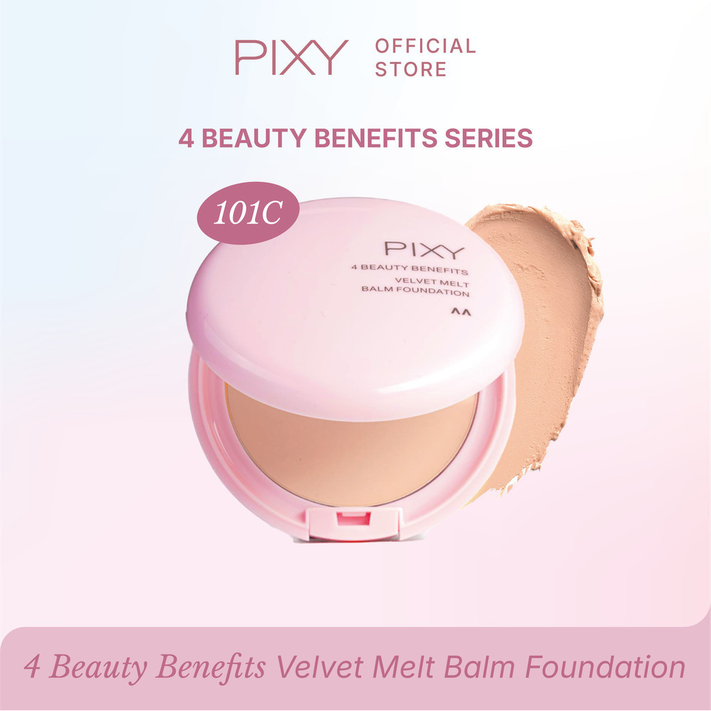 pixy 4 beauty benefits velvet melt balm foundation 8g/alas bedak pixy 4 beauty benefits velvet melt balm foundation 8g/alas bedak