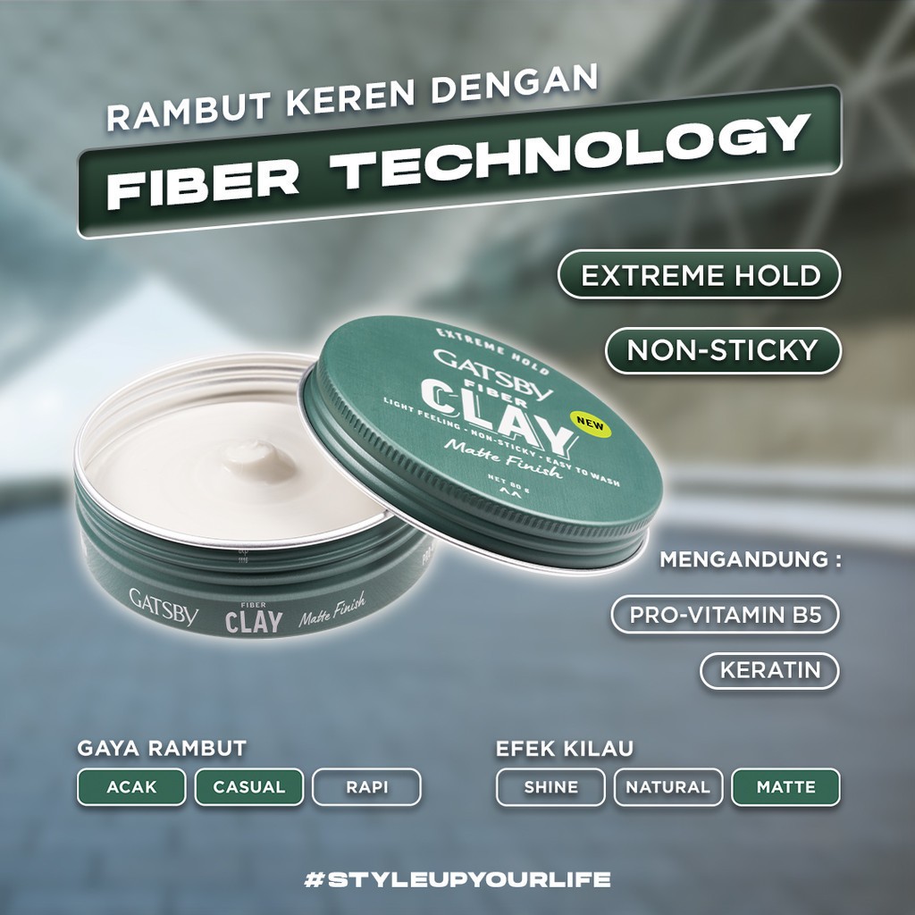 gatsby hair styling fiber clay 80g gatsby hair styling fiber clay 80g