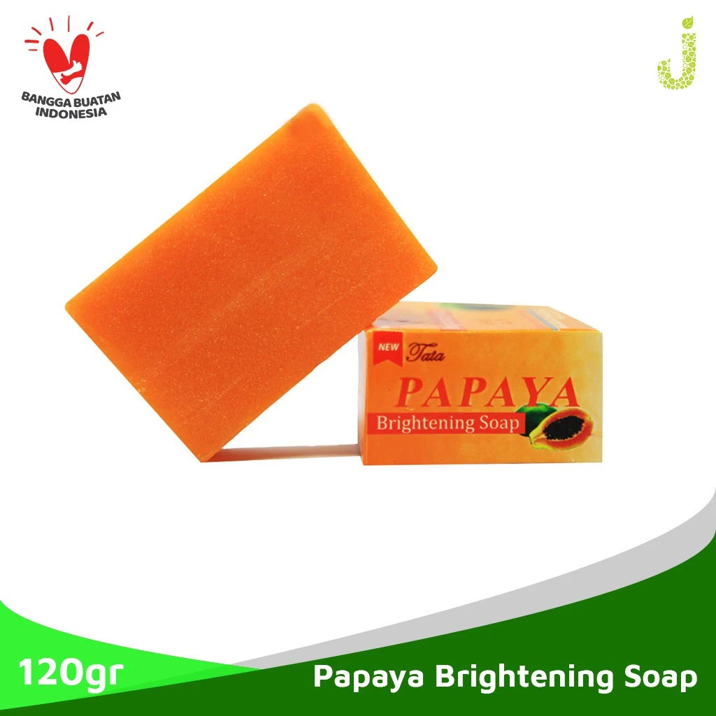 tata papaya soap/sabun batang pembersih wajah 120g tata papaya soap/sabun batang pembersih wajah 120g