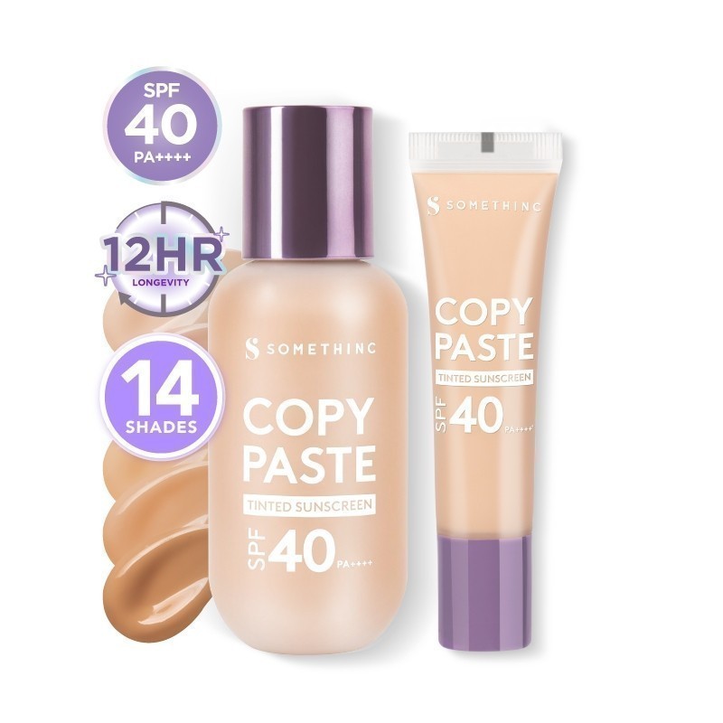 somethinc copy paste tinted sunscreen spf 40 pa++++/tabir surya somethinc copy paste tinted sunscreen spf 40 pa++++/tabir surya