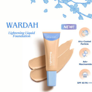 wardah lightening liquid foundation spf 40 pa+++ 6ml & 25ml