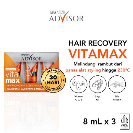 makarizo advisor hair recovery vitamax 50ml and 8ml/vitamin rambut makarizo advisor hair recovery vitamax 50ml and 8ml/vitamin rambut