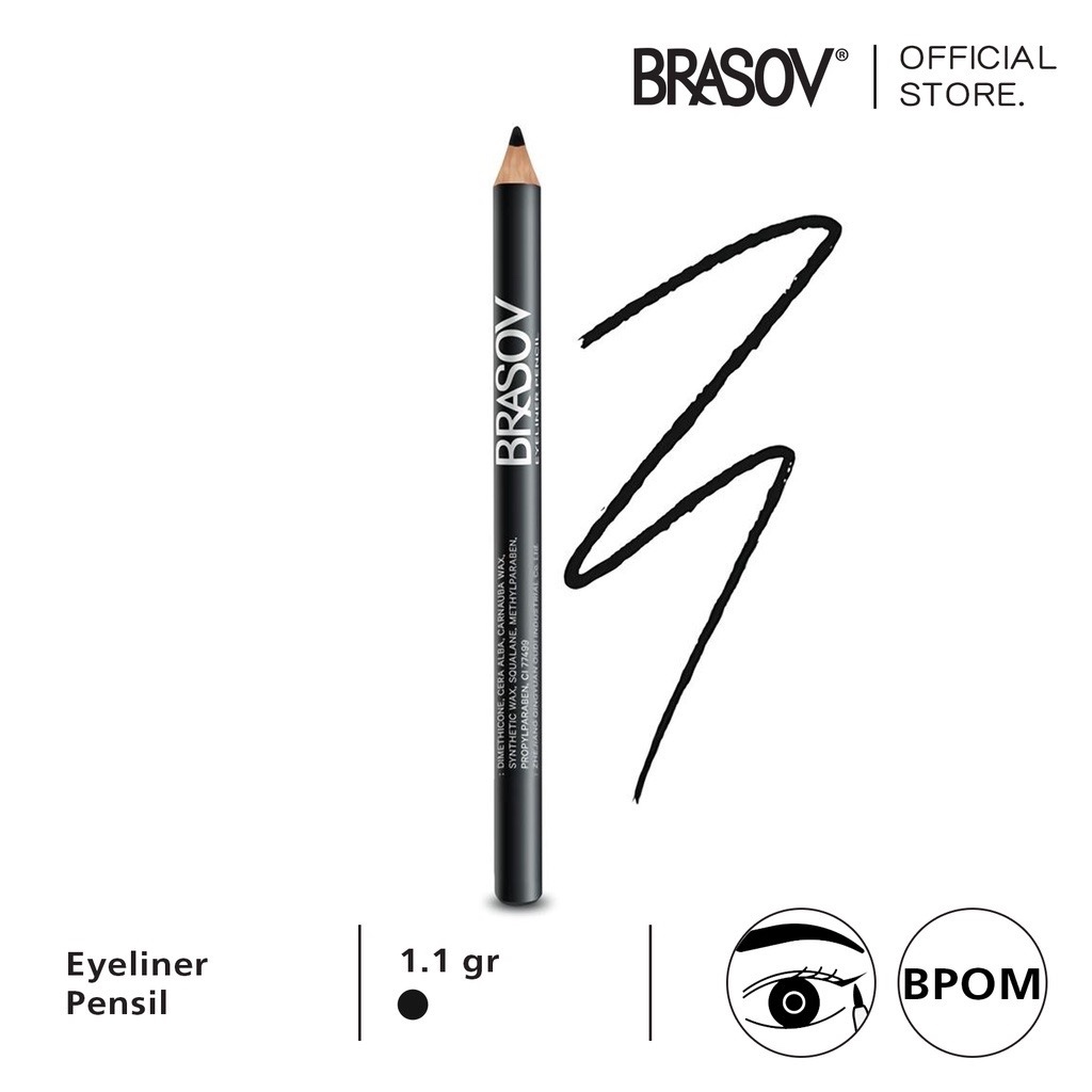 brasov eyeliner pencil 1.1g/eyeliner pensil brasov eyeliner pencil 1.1g/eyeliner pensil
