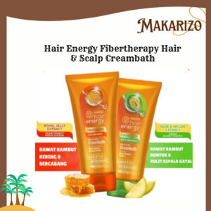 makarizo hair energy fibertherapy hair & scalp creambath 200ml/perawatan rambut