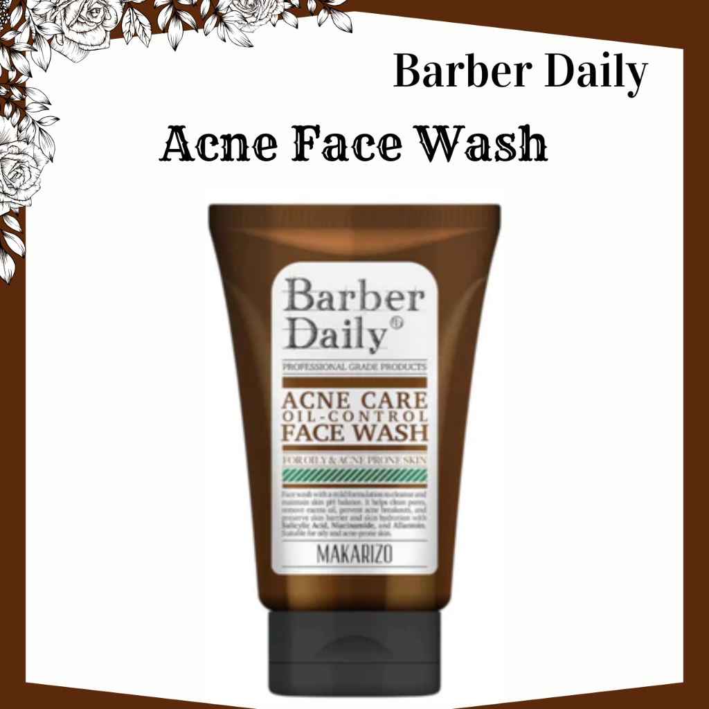 barber daily acne care and oil control face wash 100ml/pembersih wajah barber daily acne care and oil control face wash 100ml/pembersih wajah