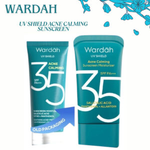 wardah uv shield acne calming sunscreen moisturizer spf 35 pa+++ 35ml