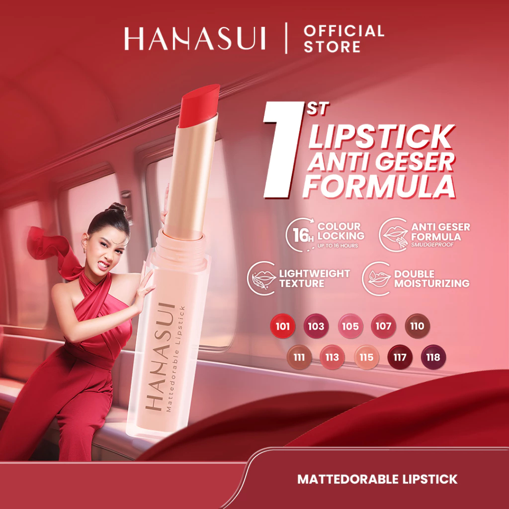 hanasui mattedorable lipstick 2g/ lipstik / lip matte hanasui mattedorable lipstick 2g/ lipstik / lip matte
