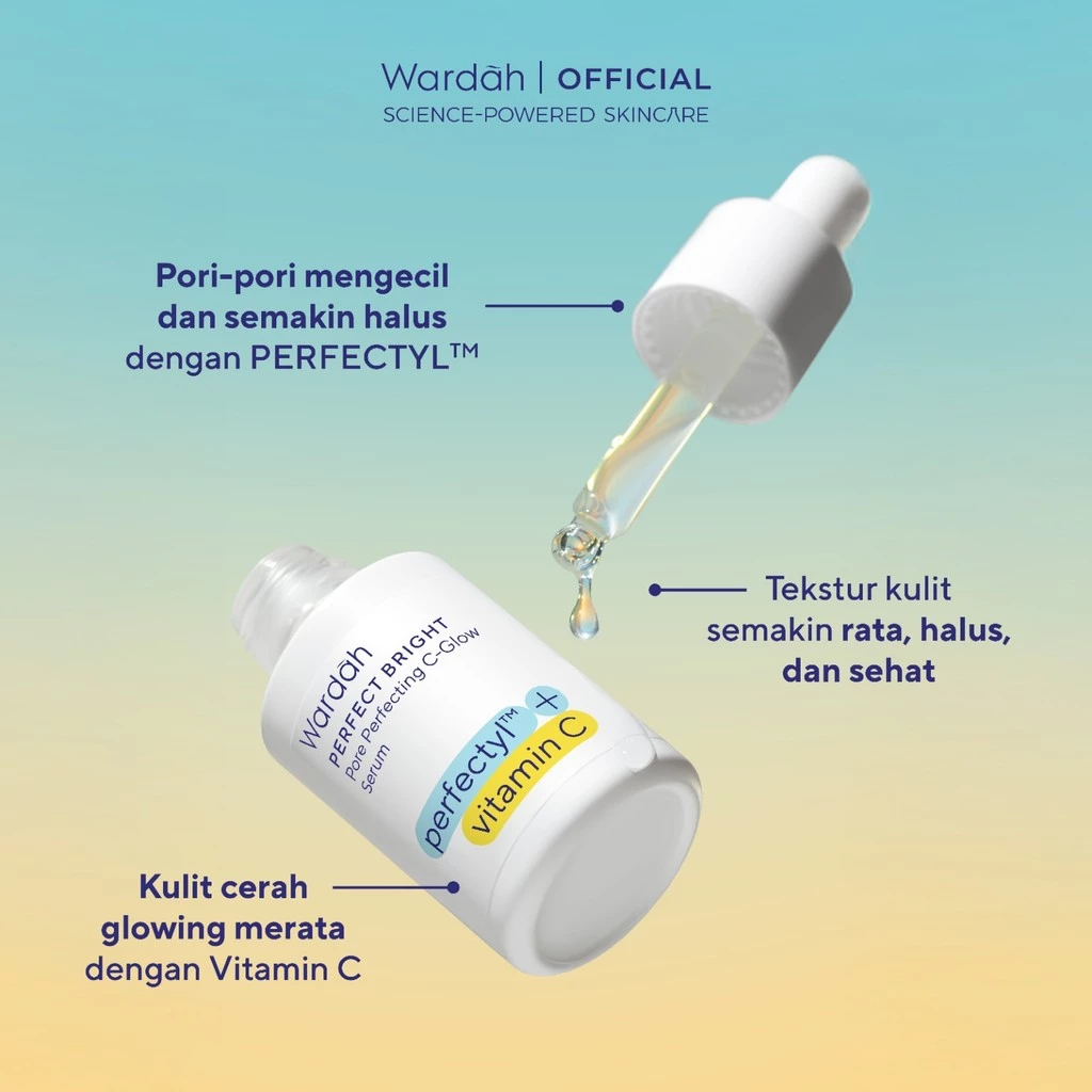 wardah perfect bright perfectly vitamin c pore perfecting c glow serum 15ml/serum wajah wardah perfect bright perfectly vitamin c pore perfecting c glow serum 15ml/serum wajah