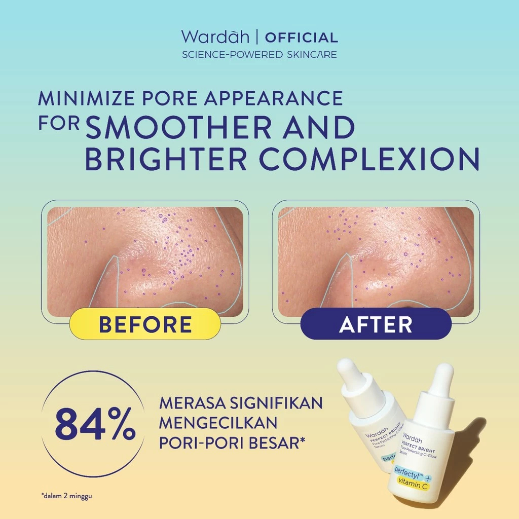 wardah perfect bright perfectly vitamin c pore perfecting c glow serum 15ml/serum wajah wardah perfect bright perfectly vitamin c pore perfecting c glow serum 15ml/serum wajah
