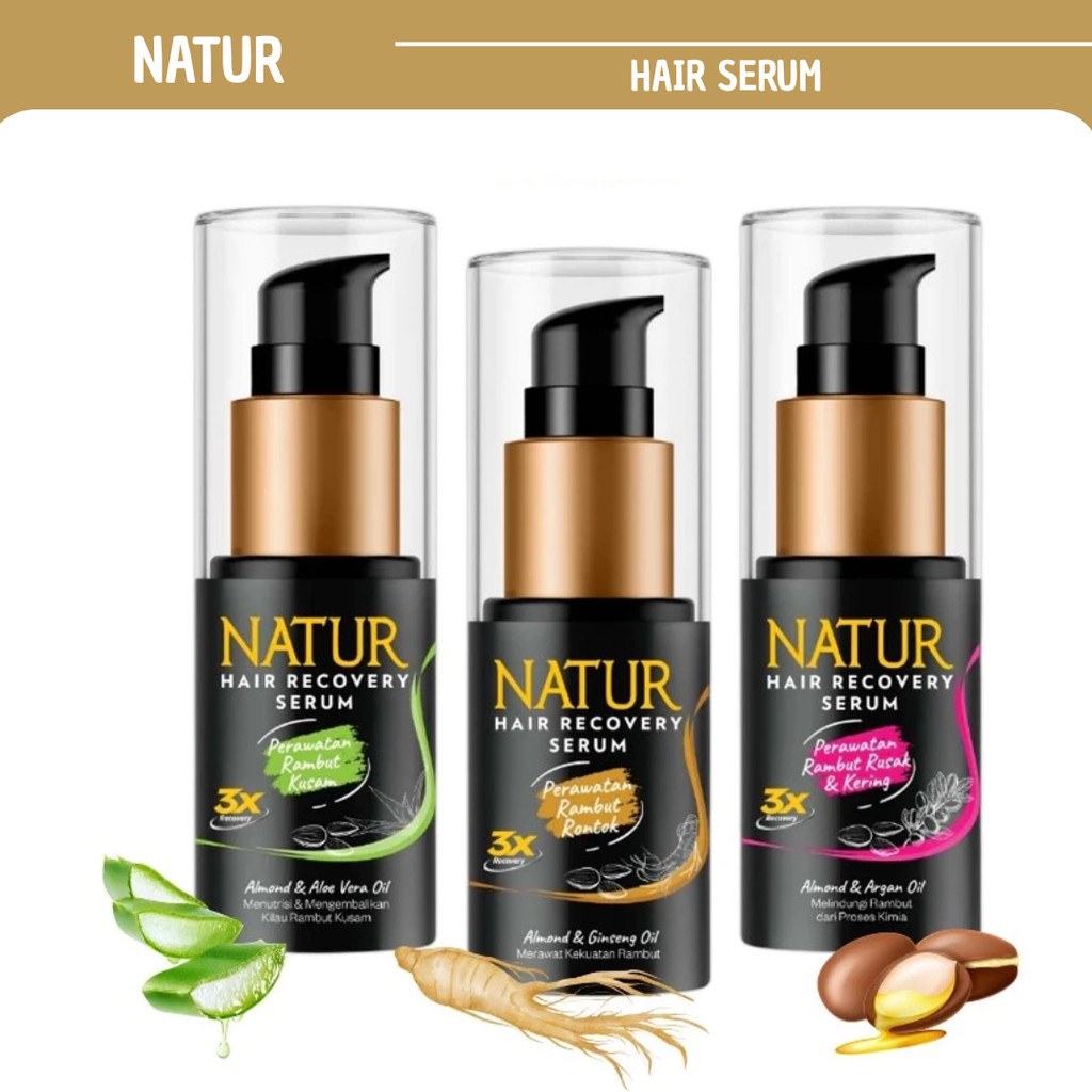 natur hair recovery serum 60ml/serum rambut natur hair recovery serum 60ml/serum rambut