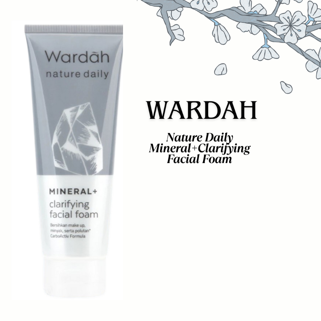 wardah nature daily mineral clarifying facial foam 100ml/pembersih wajah wardah nature daily mineral clarifying facial foam 100ml/pembersih wajah
