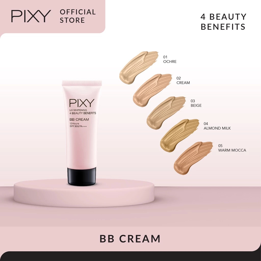 pixy bb cream 4 beauty benefits spf 30 pa+++ 30ml/alas bedak pixy bb cream 4 beauty benefits spf 30 pa+++ 30ml/alas bedak