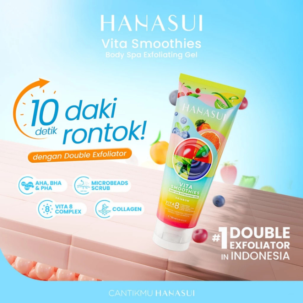 hanasui vita smoothies body spa exfoliating gel 180ml hanasui vita smoothies body spa exfoliating gel 180ml