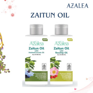 azalea zaitun oil with habbatussauda and rosehip oil 150ml