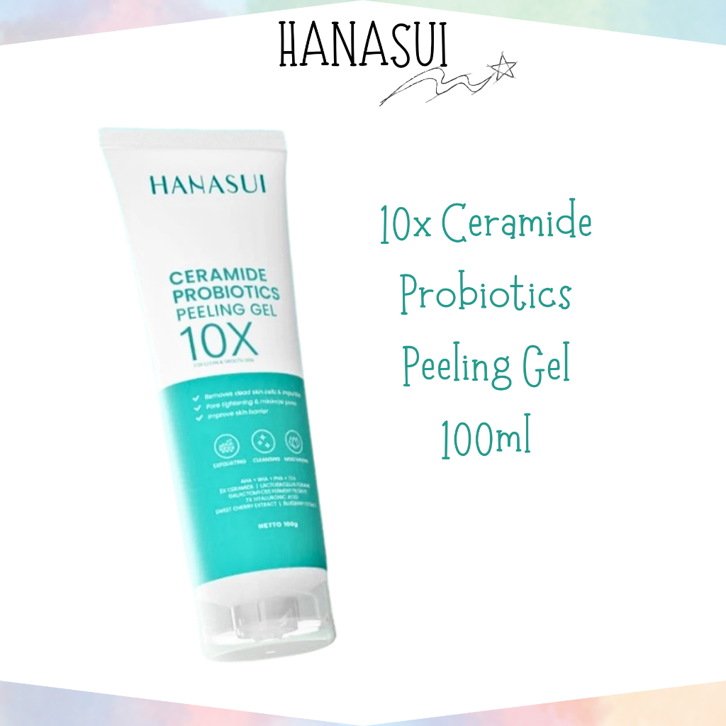hanasui 10x ceramide probiotics peeling gel 100g / gel exfoliasi hanasui 10x ceramide probiotics peeling gel 100g / gel exfoliasi
