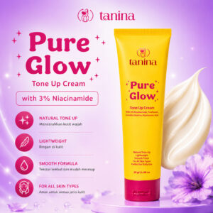 tanina pure glow tone up cream with 3% niacinamide 30g/pelembab wajah